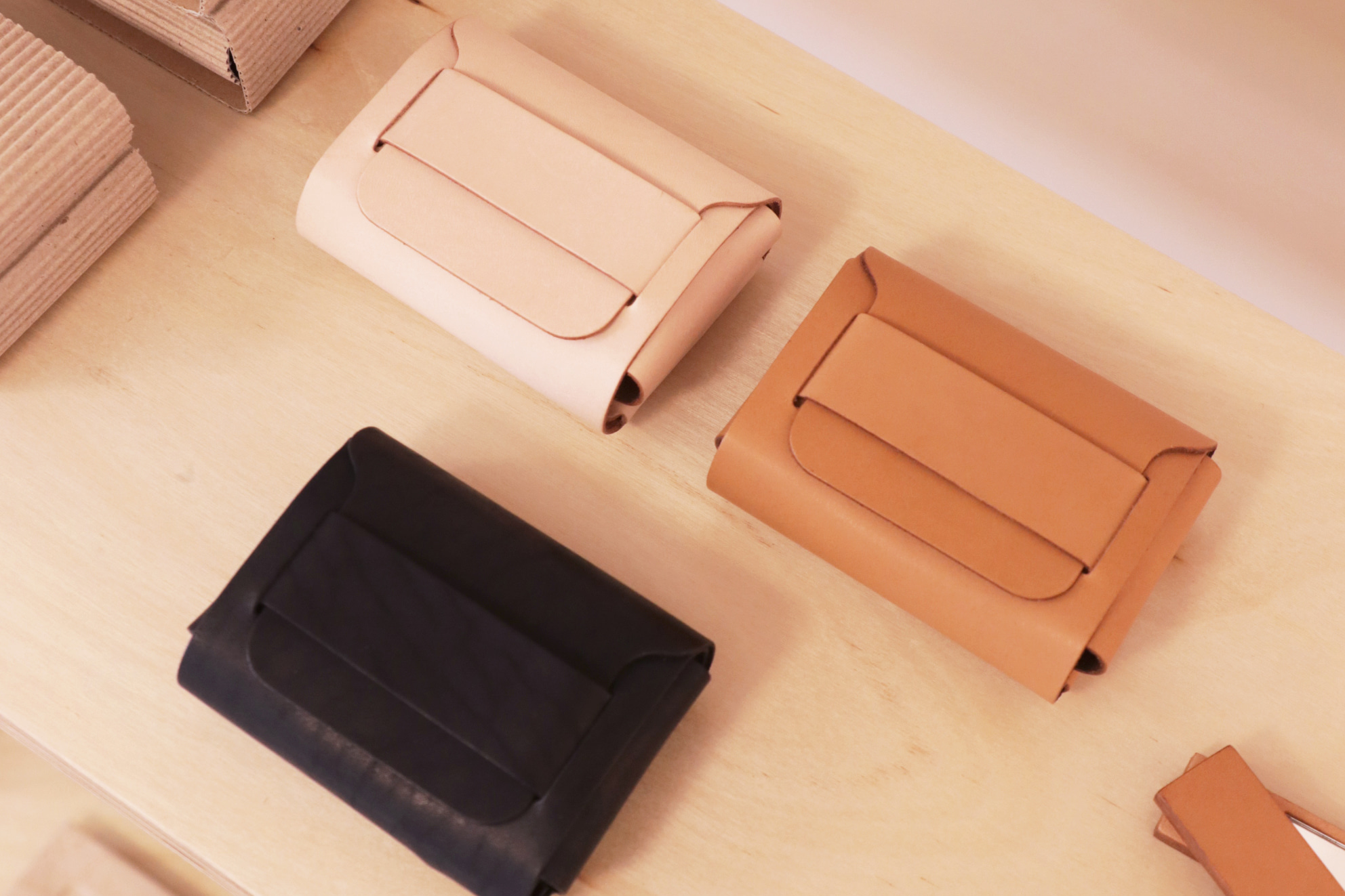 [pung] Minimalist leather wallet - Lille og Stor