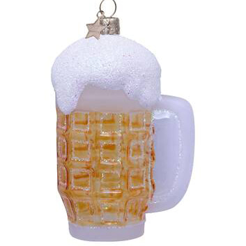 Pint glass beer ornament